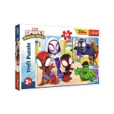 Puzzle 24 piese, Spiderman si prieteni, pentru copii, ATU-080307, Oem