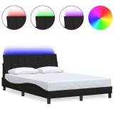 Cumpara ieftin Cadru de pat fara saltea, Hanko, negru, 140x200 cm, textil