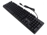 Tastatură USB Neagră-Verde 1,8m US Layout