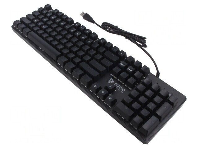 Tastatură USB Neagră-Verde 1,8m US Layout