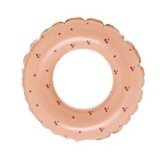 Colac de inot gonflabil pentru copii, portocaliu, model cu cirese,, diametru 66 cm foto