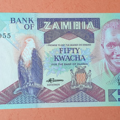 50 Kwacha anii 1980 Bancnota veche Africa - Zambia - stare foarte buna