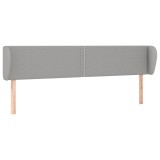 Cumpara ieftin Tablie de pat cu aripioare gri deschis 183x23x78/88 cm textil