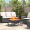 vidaXL Cuptor de foc Negru 80 x 80 x 40 cm Oțel laminat la rece 858994