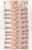 Bancnota Romania 5000 Lei 1998 UNC, Serii Consecutive X10, Colectie Numismatica