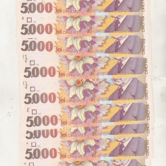 bnk bn Romania 5000 lei 1998 unc - x10 serii consecutive