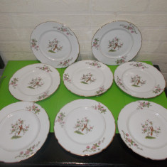 Portelan Email de LIMOGES LPN - Set de 8 FARFURII , perioada interbelica