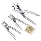 Set 3 piese, cleste capsat, preducea, fixat inele cu capse si inele, pentru gaurit curele, articole imbracaminte