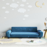 VidaXL Canapea pentru copii, albastru, 100x54x33 cm, catifea