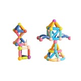 Piese Magnetice pentru Copii, Flippy, Set din 162 de Piese de diferite Culori, Constructor Magnetic cu Posibilitatea de a Construii forme Nelimitate,