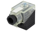Conector cu Valvă Mufă 18mm Mamă 3 PIN 90&deg;