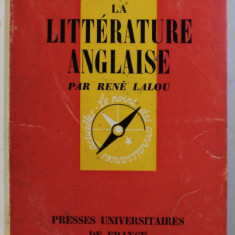 LA LITTERATURE ANGLAISE par RENE LALOU , 1964