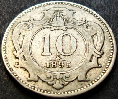 Moneda istorica 10 HELLER - AUSTRIA (AUSTRO-UNGARIA), anul 1895 * cod 2912 foto