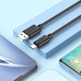 Cablu Hoco USB-A la Type-C 3A X88 1m Negru - Incarcare Rapida si Fiabila pentru Dispozitivele Tale