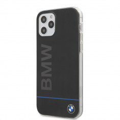 Husa BMW pentru iPhone 12 Pro Max (6.7&amp;quot;), Signature Printed Logo Collection, Slim, Negru foto