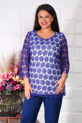 Bluza Eleganta din dantela macrame - 54Marimea foto