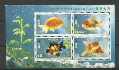 Hong Kong MNH 1993 - pesti fauna marina goldfish foto