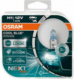 Set becuri H1 OSRAM 64150CBNHCB 12V; 55W; COOL BLUE INTENSE (NextGen); cu pana 100% mai multa lumina; albastru; P14.5s; Omologare: ECE; pana la 250 h