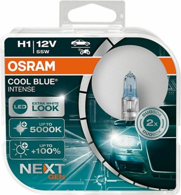 Set becuri H1 OSRAM 64150CBNHCB 12V; 55W; COOL BLUE INTENSE (NextGen); cu pana 100% mai multa lumina; albastru; P14.5s; Omologare: ECE; pana la 250 h foto