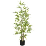 HOMCOM Bambus Artificial cu Ghiveci, Planta Artificiala pentru Interior si Exterior pentru Decorarea Camerei de Zi si Biroul de Acasa | Aosom Romania