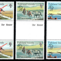 Falkland 1979, Mi #292-294**, posta, avion, corabie, cai, MNH! Cota 8,40 €!