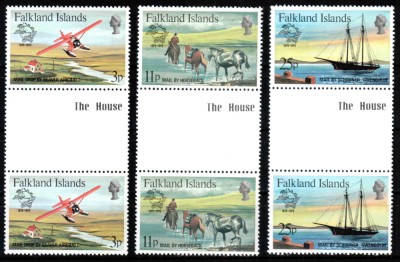 Falkland 1979, Mi #292-294**, posta, avion, corabie, cai, MNH! Cota 8,40 &amp;euro;! foto