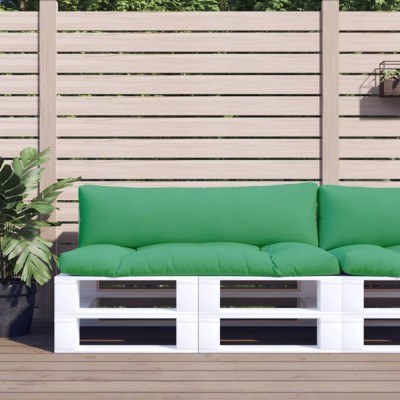vidaXL Perne de paleți, 2 buc, verde, material textil foto