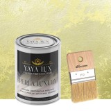 Vopsea Decorativă Perla Luxury Galben Imperial 2 L cu fulgi perlați&ndash;Pensulă inclusă-Toro Decor