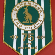 Fanion fotbal-BOHEMIANS CKD PRAGA (Cehoslovacia) aniversare 75 de ani 1905/1980