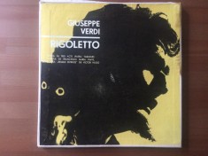 rigoletto giuseppe verdi opera in trei acte box set 3 LP vinyl 3 discuri muzica clasica cu libret insert VG++