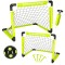 Set 2 mini porti de fotbal cu plasa, minge si pompa, 64 x 50 x 50 cm