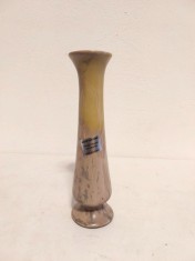 Vaza de piatra Soap-Stone Hand Made in Kenya Moiz Boutique, Kenia, 20cm inaltime, decorata prin zgariere cu un peste, Africa, arta africana foto
