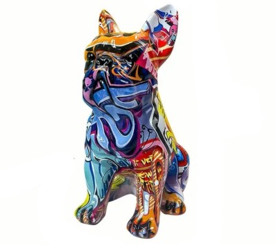 Figurina Caine, Zamo&amp;reg;, Model Bulldog Francez, din Rasina Pictata Manual, Multicolora, 15.5 x 11 x 21 foto