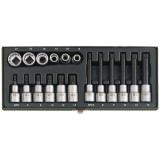Proxxon 23296 - Set capete chei tubulare 5-21 mm patrat 1/2 inch 18 bucati