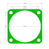 Garnitura cap compresor piston 95mm inferior SPC0106