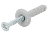 Plastic Anchor with Flange and Screw 8x40 Zinc-Plated Steel