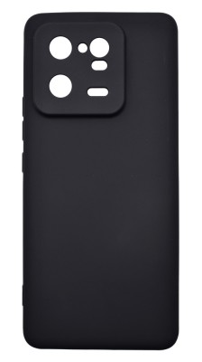 Husa de protectie din silicon pentru Xiaomi 13 Pro, SoftTouch, interior microfibra, Negru foto