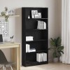 VidaXL Bibliotecă Stejar negru 80x24x176 cm Lemn prelucrat 862456