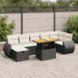 vidaXL Set mobilier de grădină cu perne, 5 piese,poliratan/lemn acacia 3328064
