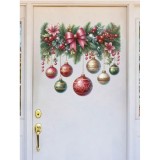 Cumpara ieftin Sticker/Autocolant Craciun cu Globuri si Brad 30x30cm - 051759