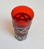 Vechi pahar Ruby Red East Asian