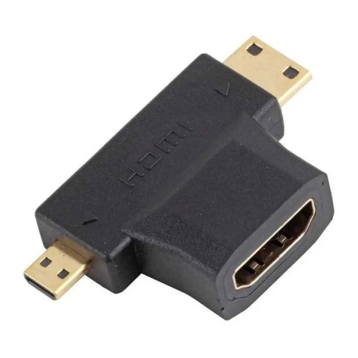 Adaptor HDMI V1.4 mama - tata micro HDMI si tata mini HDMI AKYGA