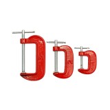 Cumpara ieftin Set 3 Prese Tip C Vorel 38830, 25-50-75mm, Modelare, Semiprofesional