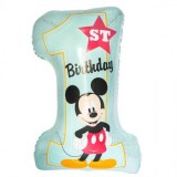 Balon folie cifra 1&#039;st Birthday Mickey Mouse 48x71 cm
