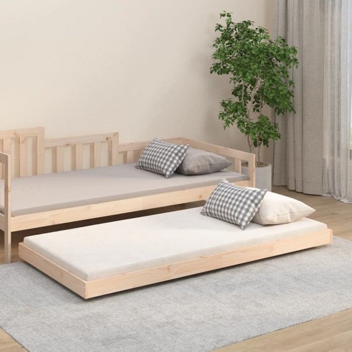 vidaXL Cadru de pat fără saltea, 75x190 cm, lemn masiv de pin 823509