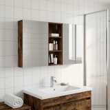 vidaXL Set dulap baie cu raft 3 pcs 130 x 14,5 x 70 cm Lemn compozit 3403764