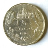 Ungaria 5 Coroane 1900 Argint XF AUNC Moneda Corona Krone