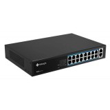 Cumpara ieftin POE Switch Milesight 16 Porturi POE MS-S0216-GL, Porturi: 16X10/100MbpsPoEports(RJ45) +2X1000Mbps, MILESIGHT TECHNOLOGY
