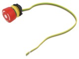 Comutator de siguranţă EAO 22mm Poz.i stab: 2 NC NO roşie fără
