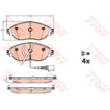 Placute frana TRW GDB2114, Fata